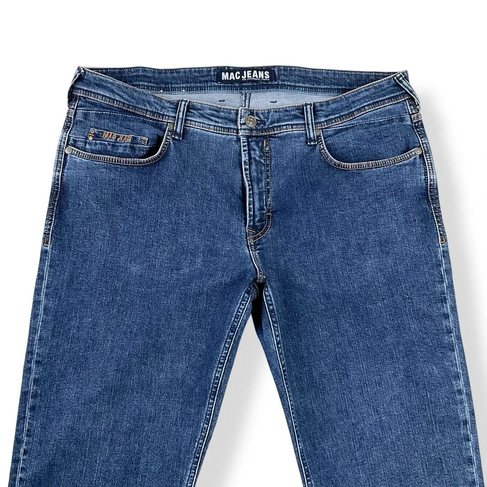 Mac Jeans For Successful People Men 38x34 (ACTUAL 38x32.5) Blue Slim Leg Germany